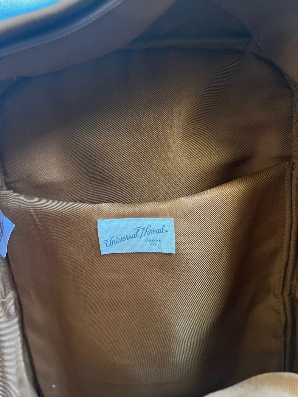 Universal Thread Cognac Brown Faux Leather Backpack